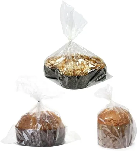 CUSTOM PRINT SHOPPING 20 Polypropylen-Beutel, transparent und glänzend, verschließbar, 33 x 50 cm, für Süßigkeiten, Colomba, Panettone oder Pandoro bis 1 kg