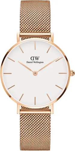 Daniel Wellington Damenuhr DW00100163 - Elegante Armbanduhr für Damen im sportlich-luxuriösen Stil, mit hochwertigem Quarzwerk und poliertem Roségold-Gehäuse. Ideal für jeden Anlass und wasserdicht bis 30 m.