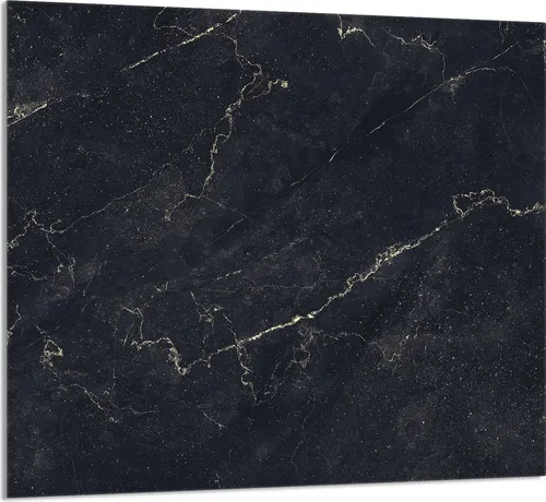 GLASPLATTE FÜR KÜCHE 65x60 Marmor – Elegantes Design in schwarz von TMK ArtDeko