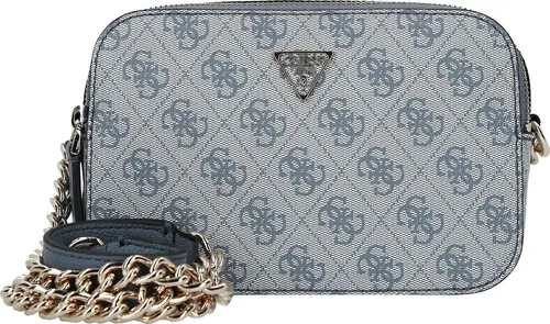 Guess Noelle II Camera Umhängetasche Grau - Stilvoll und Praktisch - Umhängetaschen mit zwei Hauptfächern und verstellbarem Schultergurt, ideal für modebewusste Frauen, die Funktionalität und Eleganz schätzen.