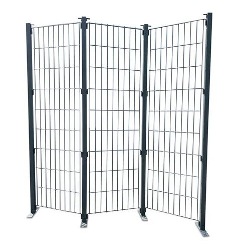 Grasekamp Balkonsichtschutz Paravent Eppan 3tlg. - Anthrazit - Balkonsichtschutz aus pulverbeschichtetem Stahl, 3-teilig für optimale Privatsphäre und wetterfest, ideal für Ihren Balkon.