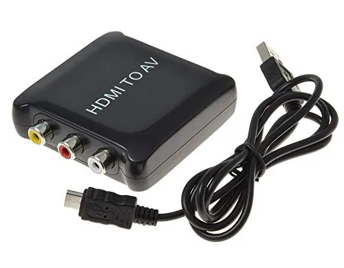 PremiumCord Konverter HDMI zu Composite Signal und Stereo Sound, HDMI Buchse zu 3X Cinch, Full HD 1080P