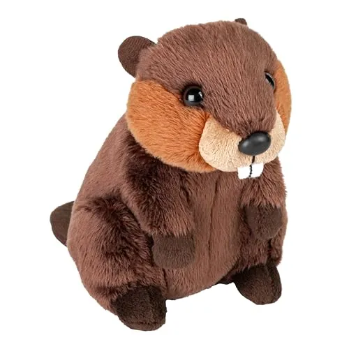 Wild Republic Pocketkins-Eco Beaver, Kuscheltier, 13 cm, Plüschtier, umweltfreundlich