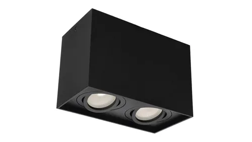 Aufbaustrahler PALLAD 2 BLACK - 2xGU10 Deckenleuchte - Moderne Deckenleuchte mit schwenkbaren Spots, ideal für Wohnräume. Hochwertige Verarbeitung in elegantem Schwarz, passend für jede Innendekoration.