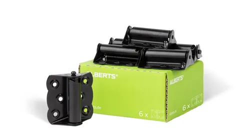 Alberts 6 x Scharnier Kistenband Tischband Konstruktionsband Stahl 70x65x22 mm