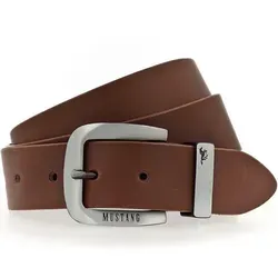 MUSTANG Ledergürtel mit Dornschließe - Herren-Gürtel aus hochwertigem Leder, stufenweise verstellbar mit eleganter Dornschließe, ideal für Jeans und Stoffhosen, langlebig und stylisch.