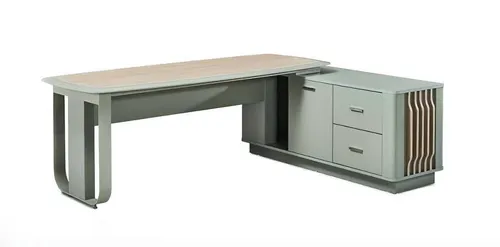 Eckschreibtisch Luxus – Moderner Schreibtisch für Ihr Büro - Eleganter Eckschreibtisch aus Holz und Metall, ideal für das Arbeitszimmer. Mit Stauraum und pflegeleichter Oberfläche. Maße: 240 x 100 x 75 cm. Perfekt für eine stilvolle Büroeinrichtung.