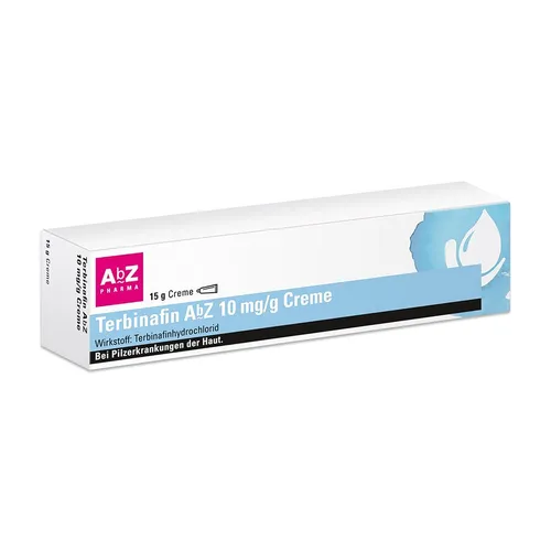 Terbinafin Abz 10 mg/G Creme 15 G - Hochwirksame Creme zur Unterstützung bei Hautproblemen, speziell gegen Pilze und Hefen. Ideal für die tägliche Anwendung zur Pflege der Haut.