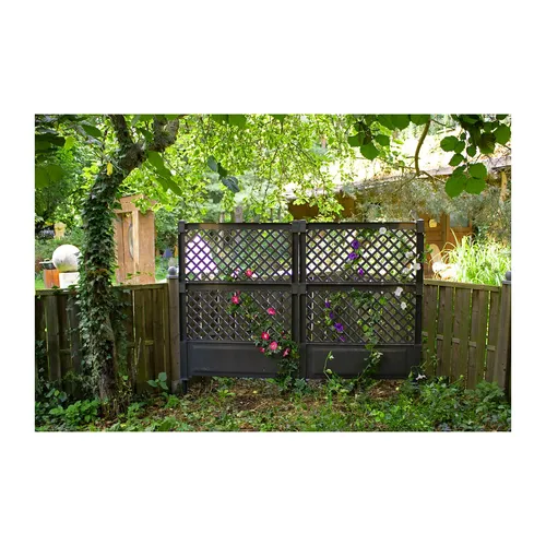 KHW Spalier 2er-Set mit Erdspießen - Pflanzenkästen & Spaliere, UV-beständig und winterfest, ideal für die optimale Unterstützung Ihrer Pflanzen im Garten.