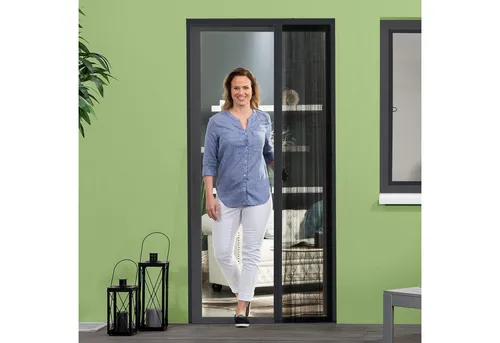 empasa Insektenschutz-Tür EM23 – Hochwertige Plisseetür für jeden Türrahmen - Fliegengitter Plisseetür mit robustem Aluminiumrahmen und einfachem Plissee-Mechanismus. Ideal für zuverlässigen Insektenschutz und kinderleichte Montage!