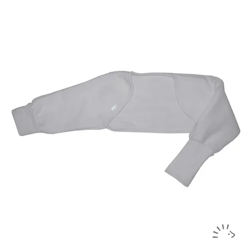 Popolini Bolero Schlafsackärmel Grau Melange