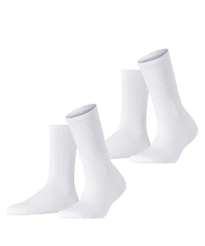 ESPRIT Damen Socken Basic Tennis Multipack W So Baumwolle einfarbig 2 Paar, Mehrfarbig Weiß 0010, 35-38