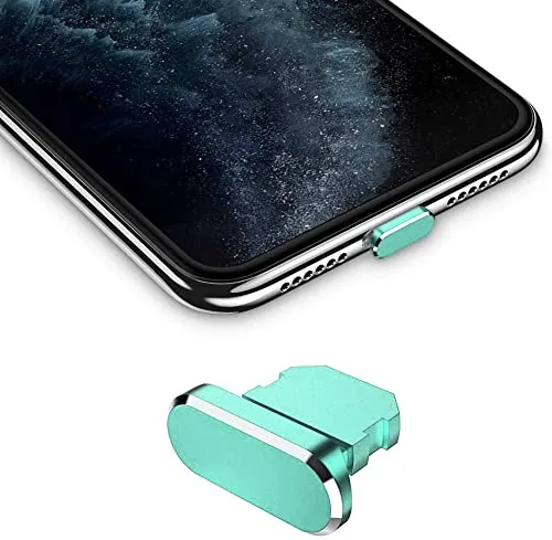 Cadorabo Schutzkappe kompatibel mit Apple iPhone in Grün - Staub Schutz Stecker Stöpsel für Ladeanschluss Staubdicht