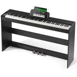 VEVOR 88 Tasten Digitalpiano - Elektrisches Klavier mit Doppeltastatur, 200 Töne und Stereo-Surround-Sound für ein beeindruckendes Klangerlebnis