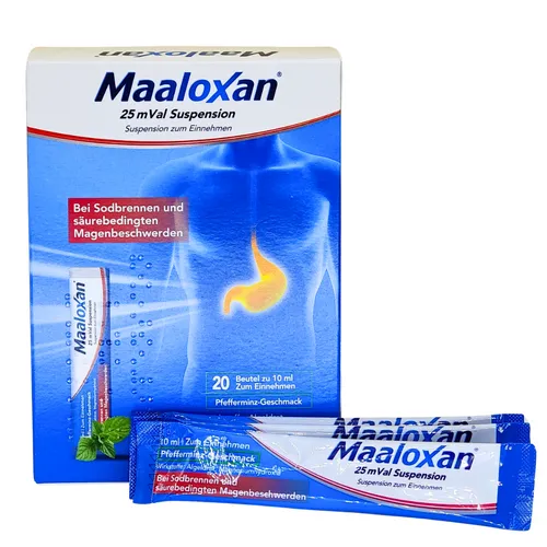 Maaloxan Suspension 20 x 10ml bei Sodbrennen und säurebedingten Magenbeschwerden