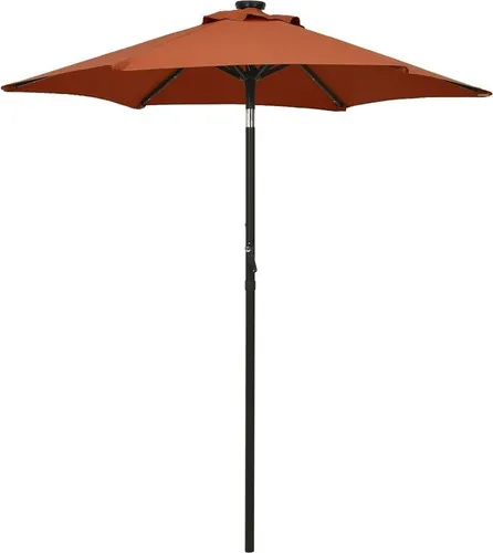 Maison Exclusive Sonnenschirm mit LED-Beleuchtung Terrakotta 200x211 cm