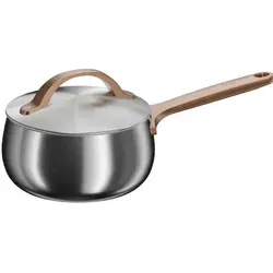 BergHOFF Home Stieltopf 16 cm aus Edelstahl mit Deckel, 1,9 l, für Induktion und alle Herdarten, backofenfest, spülmaschinengeeignet, Warm Blush