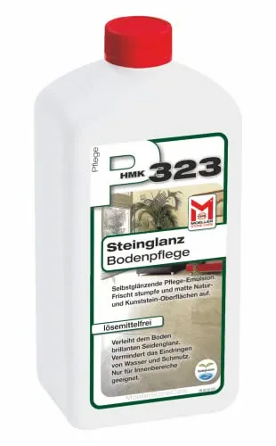 Moeller Stone Care - HMK P323 Steinglanz - Bodenpflege - 5 Liter - Selbstglänzende Pflege-Emulsion, frischt stumpfe und matte Naturstein- und Kunststein-Oberflächen auf.
