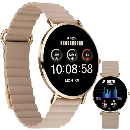 X-WATCH SIONA XW FIT LIGHT ROSE - Smartwatch für Damen - Smartwatch & Fitness Tracker in elegantem Rosa, wasserdicht und ideal für Gesundheitsüberwachung mit Schlaftracker-Funktion. Kompatibel mit Android und iOS.