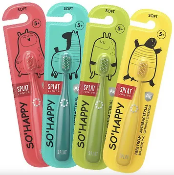 Handzahnbürste Zahnbürste für Kinder Kinderbereich Junior 5+ Splat