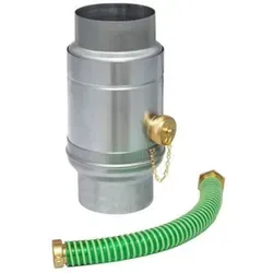 Zink Regenwassersammler DN 100 mit Schlauchpaket - Regentonnen: Effizienter Regenwassersammler aus Titanzink mit Schlauchpaket für einfaches Fallrohr-System, ideal zur Wasserspeicherung.