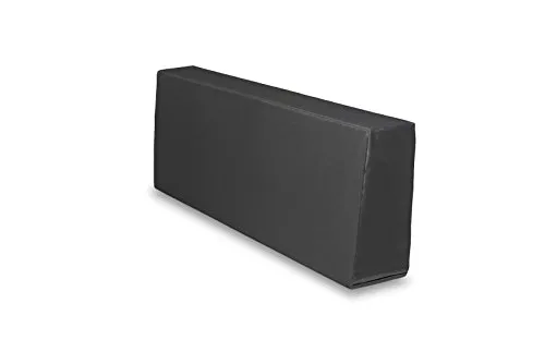 TexDeko Rückenkissen 120x43x20/15cm für Palettenkissen In- & Outdoor wasserabweisend Bezug mit Reißverschluss waschbar (Anthrazit)