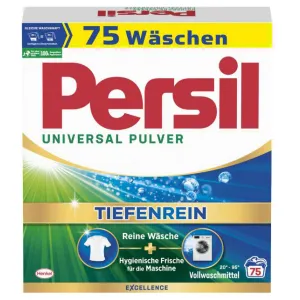 Persil Waschmittel Universal Tiefenrein Pulver, 4,5 kg - Ökologisches Vollwaschmittel für strahlend weiße und helle Textilien. Kraftvolle Fleckenentfernung bei niedrigen Temperaturen ab 20°C und 75 Waschladungen.