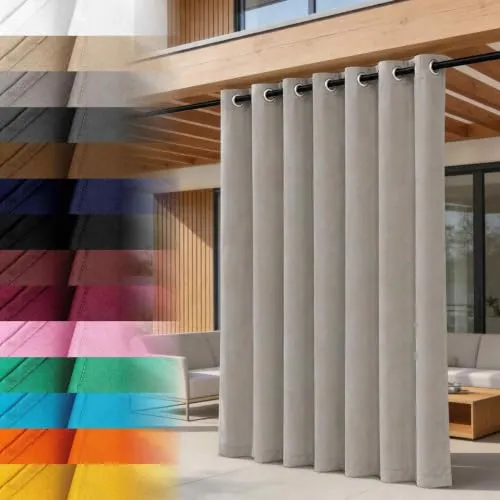 Lantigo Outdoor Vorhang Silber 155x250 cm in silber von Lantigo