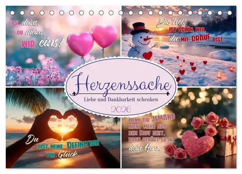 Melanie Viola | HERZENSSACHE Tischkalender 2025 - Inspirierender Tischkalender mit 14 Seiten für Momente voller Freude. Ideal als Geschenk für besondere Anlässe. Hergestellt von Calvendo, bietet er kreative Impulse für jeden Tag.