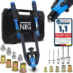 Kombizange für Nietmuttern und Blindnieten mit Zubehör