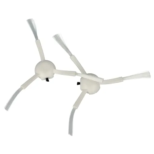 vhbw 2X Seitenbürste kompatibel mit Dreame D9 Max, D9, D10 Plus, D10s, D9 Mistral, F9 Mistral, F9 Saugroboter - Reinigungsbürsten Set, weiß