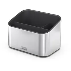 Joseph Joseph Surface Spülorganizer aus Edelstahl – Grau - Abtropfhalter & -ständer mit rutschfestem Design und fingerabdruckfreier Oberfläche für eine organisierte Aufbewahrung von Bürsten, Schwämmen und Spülmittel.