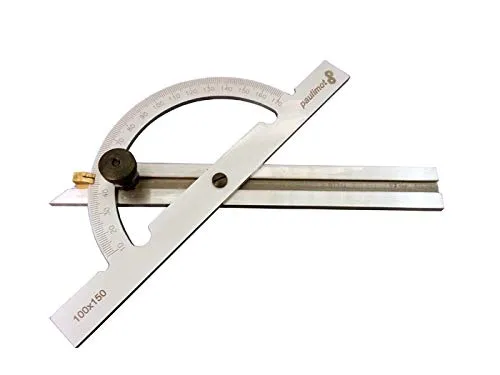 Winkelmesser mit verstellbarer Schiene 150 x 300 mm - Messgeräte mit präzisem Messbereich von 10 - 170° und gehärteter Schiene für langlebige Genauigkeit. Ideal für präzise Arbeiten und blendfreies Ablesen.