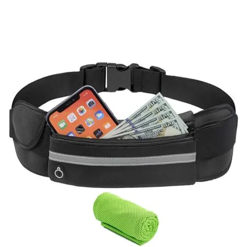 Lauftasche, Handytasche Sport, Laufgürtel, Hüfttasche Laufen Gürteltasche, Wasserdichte Bauchtasche Running Belt, Jogging Fitness Gürtel, Handytasche für Damen und Herren Outdoor Aktivitäten Joggen