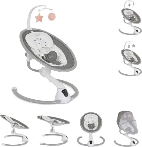 Cangaroo Swing Cloud Babywippe mit Musik und Timer - Babywippe für Neugeborene bis 6 Monate, mit 5 Schaukelgeschwindigkeiten, 12 Melodien und Fernbedienung für maximalen Komfort und Sicherheit.