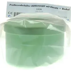 Prothesenbehälter m.Deckel u.Einsatz grün 1 St