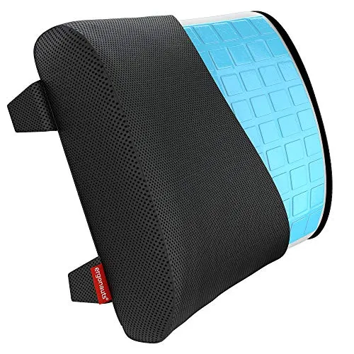 Ergonauts – Orthopädisches Kissen-Set mit Memory-Schaum, Steißbeinkissen und Lendenkissen zur Schmerzlinderung, Ideal für Zuhause, Büro und Auto (Lendenkissen)