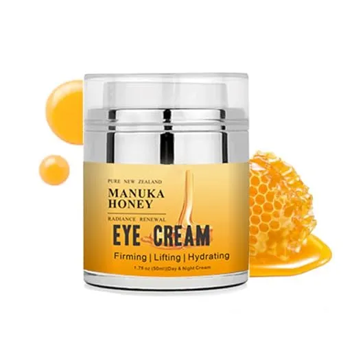 Manuka-Honig-Augencreme Gegen Augenringe und Schwellungen,Augencreme,Anti-Aging-Augencreme,Optimiert Das Erscheinungsbild Feiner Linien und Fältchen,Retinol und Aloe Vera – Natürliche Linderung
