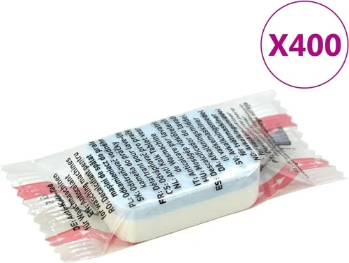 vidaXL Waschmaschinen-Tabs 400 St. - Effiziente Reinigung gegen Kalk und Gerüche - Reinigungsmittel zur effektiven Beseitigung von Kalk und schlechten Gerüchen in der Waschmaschine. Schützt die Maschine und sorgt für frisch duftende Wäsche.