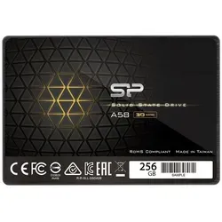 Silicon Power Ace A58 256 GB SSD - 2,5 Zoll SATA III SSD mit SLC-NAND für hohe Geschwindigkeiten von bis zu 560 MB/s, stoßfest und ideal für Laptops.