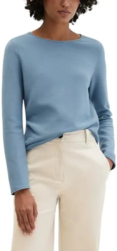 Strickpullover MARC O'POLO Damen, Gr. M, fall sky - Eleganter Damen-Strickpullover von Marc O'Polo in slim fit. Hergestellt aus 100% Baumwolle für einen angenehmen Tragekomfort. Perfekt für jeden Anlass.