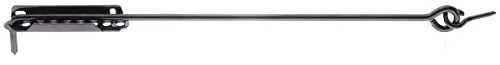 Alberts 204266 Sturmhaken | mit Feststellplatte oder Ösen auf Platten | schwarz | Länge 500 mm | Haken-Ø 8 mm
