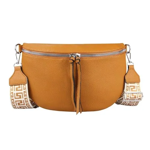 OBC Damen Gürteltasche - Stylische Crossbody Tasche in Senfgelb - Mode-Hüfttaschen und praktische Umhängetasche in einem, ideal für Alltag und Reisen. Die elegante Form und multifunktionale Nutzung machen sie zum perfekten Accessoire für jeden Anlass.