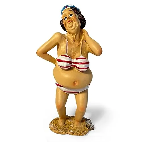 Niedliche Figur aus Kunstharz, Meeresdekoration, Bad-Ornament, Strandfigur, 15 cm (H), Schwimmer, Old Dear, Timeless Treasures