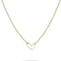 Tamaris Halskette TJ-0572-N-45 - Damen Kette mit elegantem Herzanhänger aus poliertem Edelstahl, 45 cm lang und ideal als stilvolles Geschenk in einem schönen Tamaris Stoffbeutel.