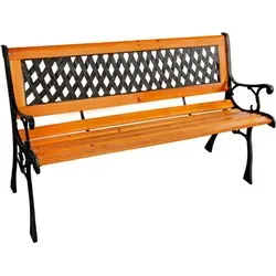 Linder Exclusiv Gartenbank 2-Sitzer MC4365 - Robuste Gartenbank aus Gusseisen und Tannenholz, mit Rückenlehne für optimalen Sitzkomfort. Ideal für Garten, Terrasse oder Balkon, maximale Belastbarkeit bis 240 kg.