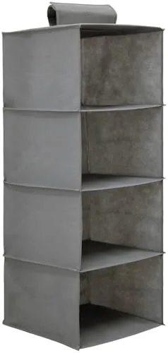 infactory Aufbewahrung Schrank: Hängeorganizer für Kleiderschrank mit 4 Fächern (Faltregal, Hängeaufbewahrung Organizer, Kleiderständer)