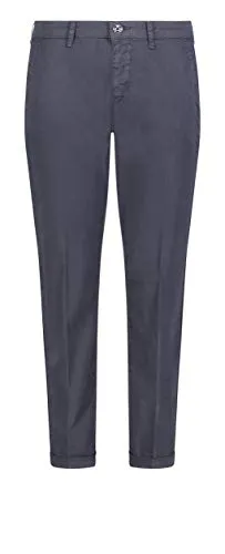 MCA Damen Chino Turn Up Straight Jeans - Blau (Dark Blue PPT 198R) - Damen-Jeanshosen aus hochwertiger Baumwollqualität, mit schmaler Silhouette und gekrempeltem Beinabschluss für einen modernen Look.