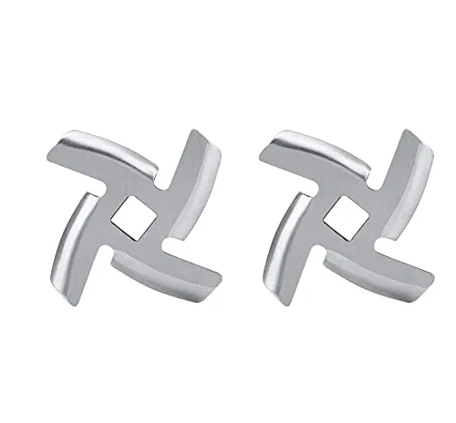 Fleischwolf messer 2 pcs Fleischwolf Platte Klinge,Fleischmühlen-Zubehör Cutter Messer Ersatz Klinge Ersatzteil