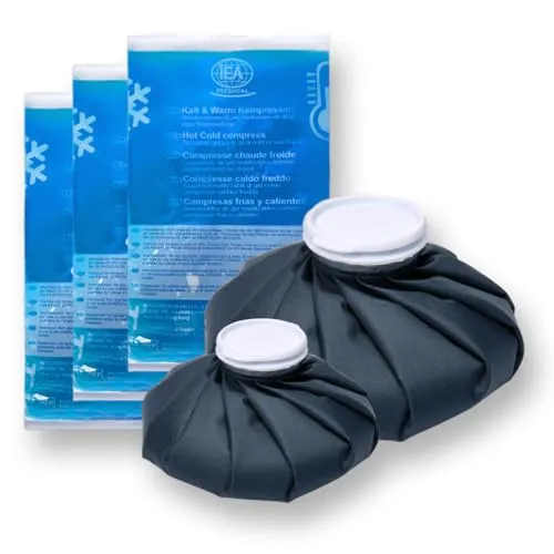 IEA Medical Bundle: Kalt Warm Kompressen 12x20 cm & Eisbeutel-Set, Kühlkompresse & Wärmekompresse zur Schmerzlinderung, Kältetherapie und Wärmetherapie